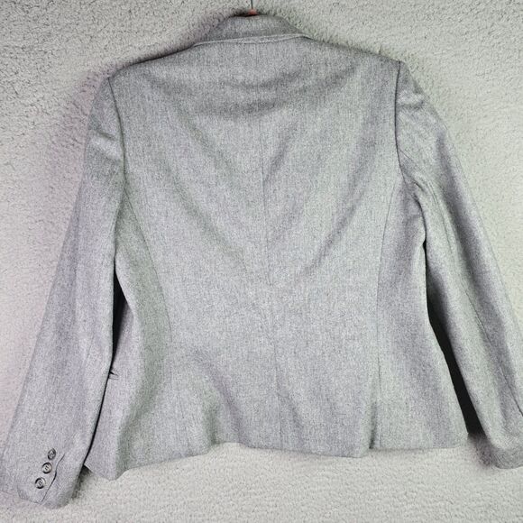 Saville Wool Blend Blazer Gray Classic Career Lined Size 14 Fall Winter Vintage - Picture 13 of 13